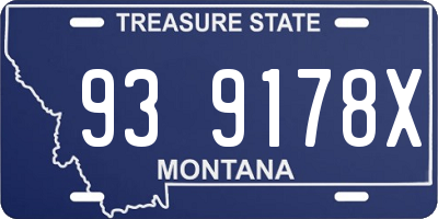 MT license plate 939178X