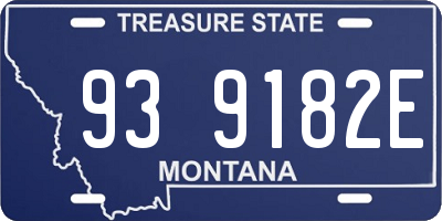 MT license plate 939182E