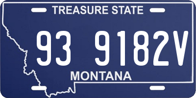 MT license plate 939182V