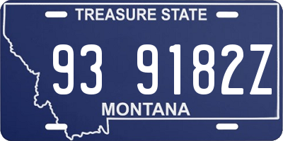 MT license plate 939182Z