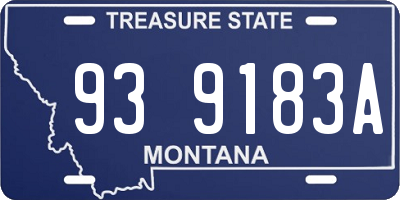 MT license plate 939183A