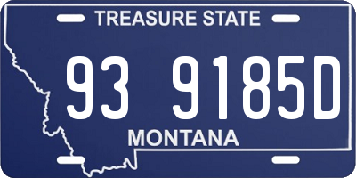 MT license plate 939185D