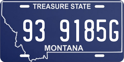 MT license plate 939185G