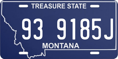 MT license plate 939185J