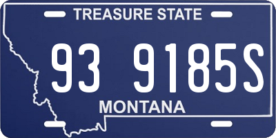 MT license plate 939185S