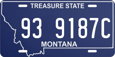 MT license plate 939187C