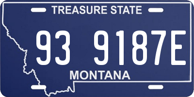 MT license plate 939187E