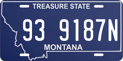MT license plate 939187N