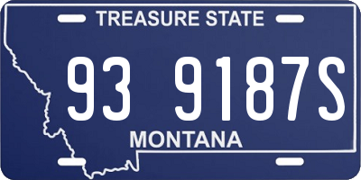 MT license plate 939187S