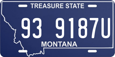 MT license plate 939187U