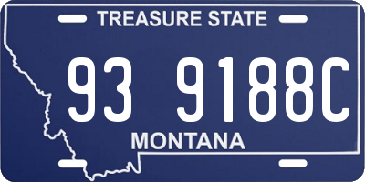 MT license plate 939188C