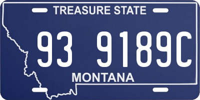 MT license plate 939189C