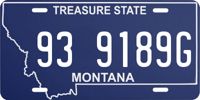 MT license plate 939189G
