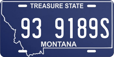 MT license plate 939189S