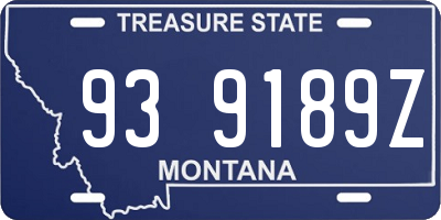 MT license plate 939189Z