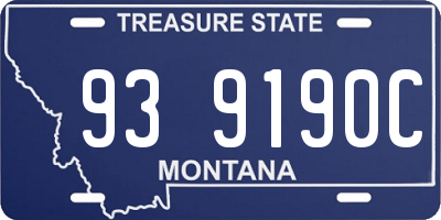 MT license plate 939190C
