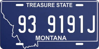 MT license plate 939191J