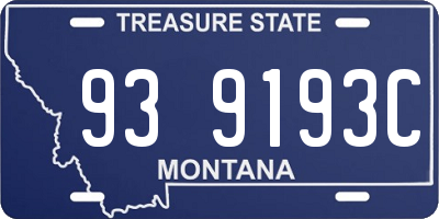 MT license plate 939193C