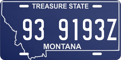 MT license plate 939193Z