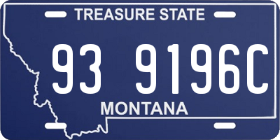 MT license plate 939196C