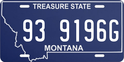 MT license plate 939196G