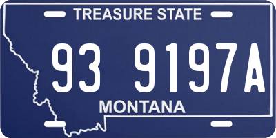 MT license plate 939197A