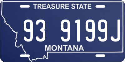MT license plate 939199J