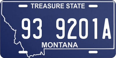 MT license plate 939201A