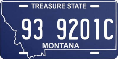 MT license plate 939201C