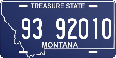 MT license plate 939201O