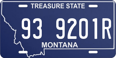 MT license plate 939201R