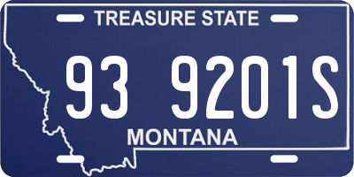 MT license plate 939201S