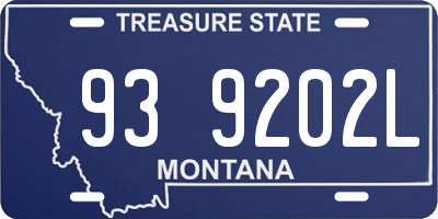 MT license plate 939202L
