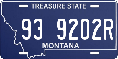 MT license plate 939202R