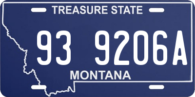 MT license plate 939206A