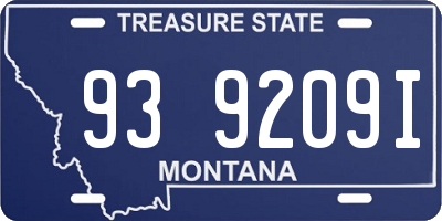 MT license plate 939209I