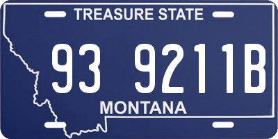 MT license plate 939211B