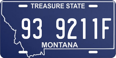 MT license plate 939211F