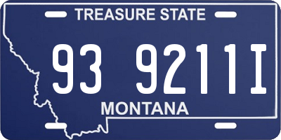 MT license plate 939211I