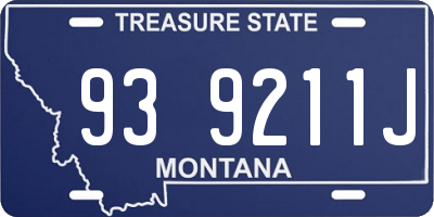 MT license plate 939211J
