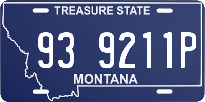 MT license plate 939211P