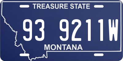 MT license plate 939211W