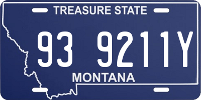 MT license plate 939211Y
