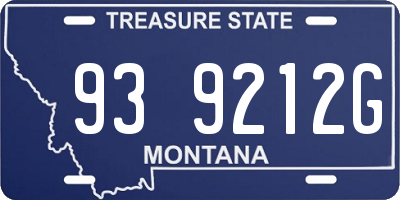 MT license plate 939212G