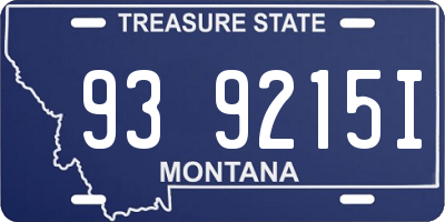 MT license plate 939215I