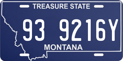 MT license plate 939216Y