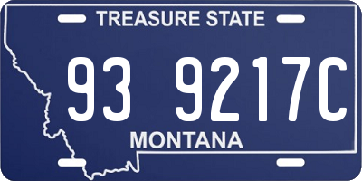 MT license plate 939217C