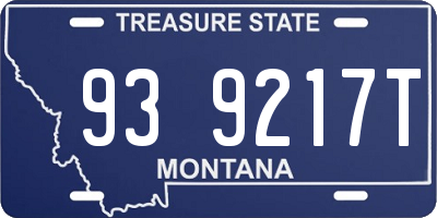 MT license plate 939217T