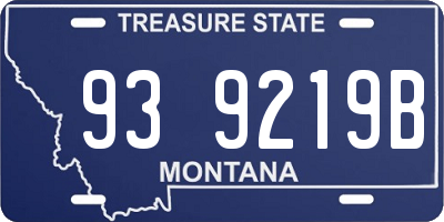 MT license plate 939219B