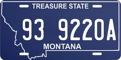 MT license plate 939220A